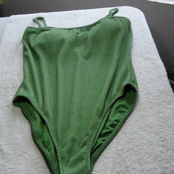 Shade & Shore Swimwear Womens Full Coverage One Piece Pucker Green XS,S,M,L,XL - Picture 5 of 16